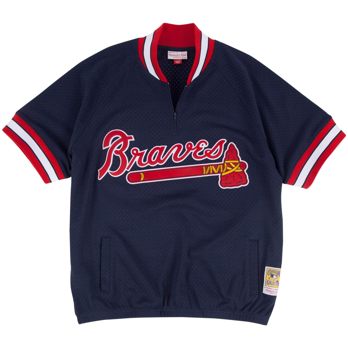 277J42492KGRI2] Mens Mitchell & Ness MLB Authentic 1/4 Zip Batting Pr –  Revel Commerce