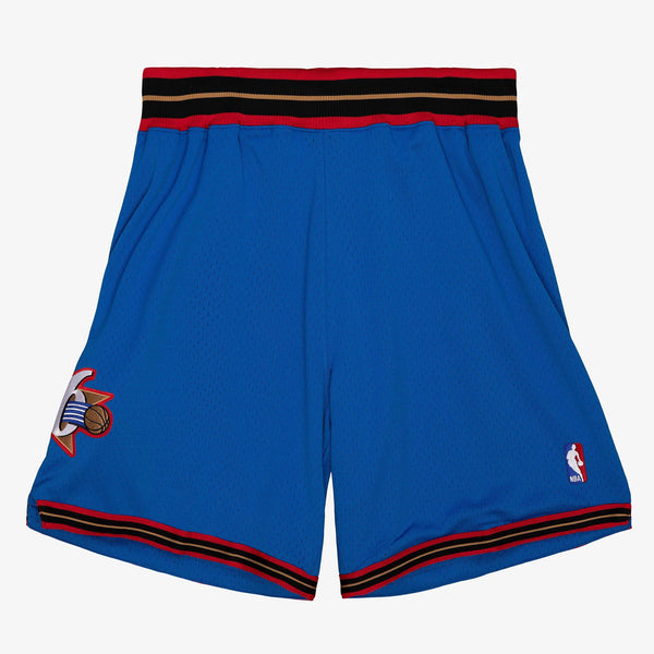 MENS MITCHELL & NESS NBA AUTHENTIC ALTERNATE SHORTS 76ERS 99-00