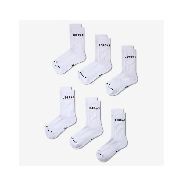 [FZ2051-100] MENS AIR JORDAN ESSENTIAL CREW SOCKS 6 PACK 1