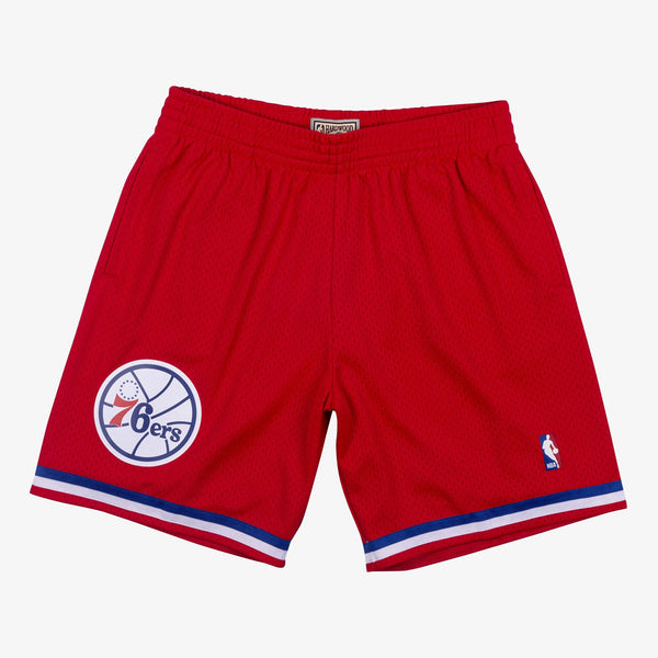 MENS MITCHELL & NESS NBA SWINGMAN SHORTS 76ERS 2002