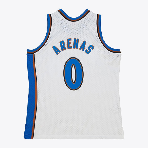 MENS MITCHELL & NESS NBA WHITE JERSEY WIZARDS 2004 GILBERT ARENAS