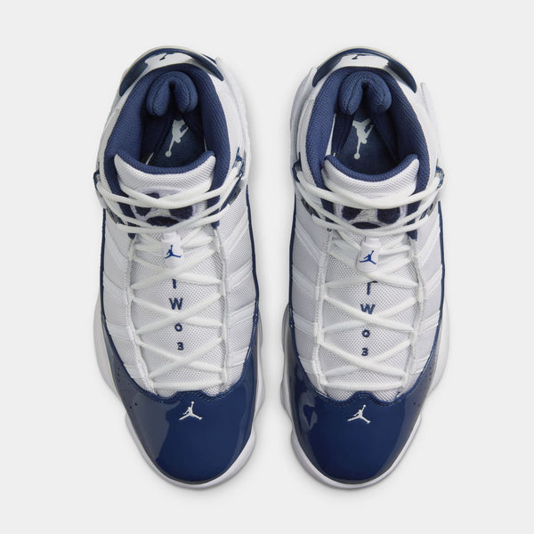 [322992-124] MENS AIR JORDAN 6 RINGS 'WHITE MIDNIGHT NAVY'