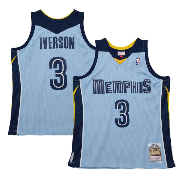 MENS MITCHELL & NESS BLUE ALTERNATE JERSEY GRIZZLIES 2009 ALLEN IVERSON