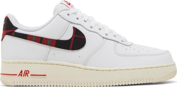 [DV0789-100] Mens Nike Air Force 1 Low '07 LV8 'Tartan Plaid White University Red'