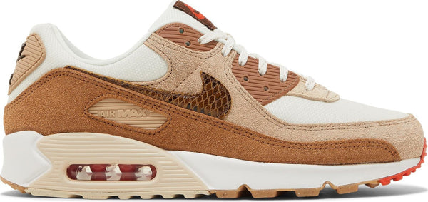 [DX9502-100] Womens Nike AIR MAX 90 SE 'PALE IVORY SNAKESKIN SWOOSH'