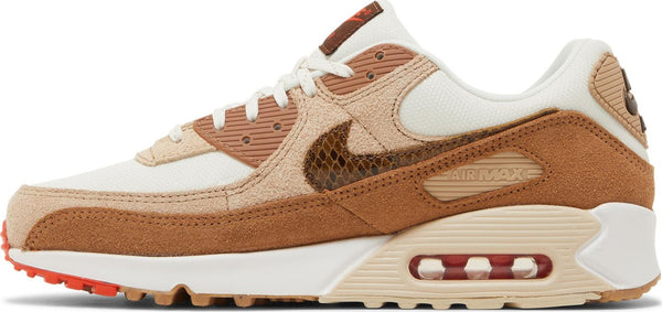 [DX9502-100] Womens Nike AIR MAX 90 SE 'PALE IVORY SNAKESKIN SWOOSH'
