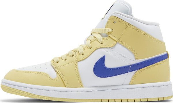 [BQ6472-701] Womens Air Jordan RETRO 1 MID 'LEMON WASH LAPIS'