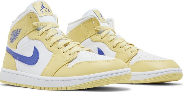 [BQ6472-701] Womens Air Jordan RETRO 1 MID 'LEMON WASH LAPIS'