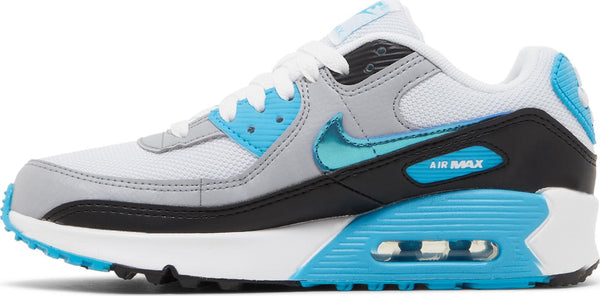 [FD0678-100] Grade School Nike AIR MAX 90 GS 'BLUE LIGHTNING METALLIC'