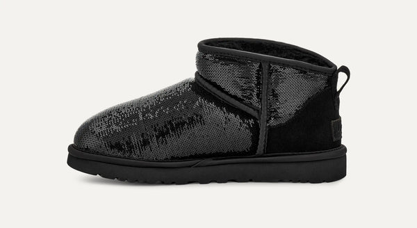 [1151616-BLK] WOMENS UGG CLASSIC ULTRA MINI MIRROR BALL