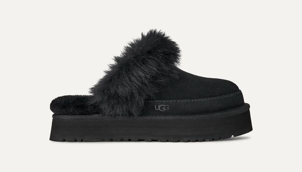 [1173930-BLK] WOMENS UGG DISQUETTE CHALET SLIPPER 'BLACK'