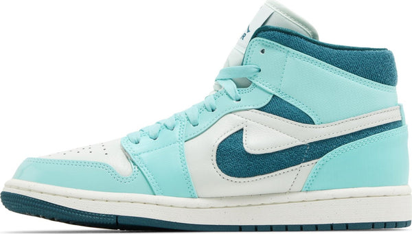 [DZ3745-300] Womens Air Jordan RETRO 1 MID 'CHENILLE BLEACHED TURQUOISE (WOMEN'S)'