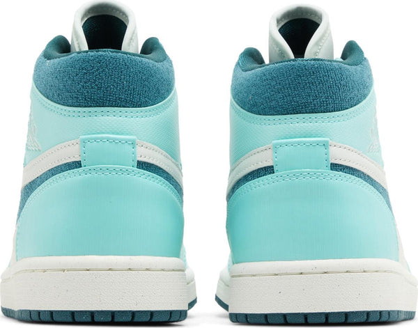[DZ3745-300] Womens Air Jordan RETRO 1 MID 'CHENILLE BLEACHED TURQUOISE (WOMEN'S)'