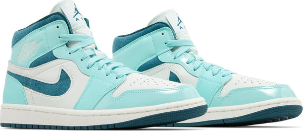 [DZ3745-300] Womens Air Jordan RETRO 1 MID 'CHENILLE BLEACHED TURQUOISE (WOMEN'S)'
