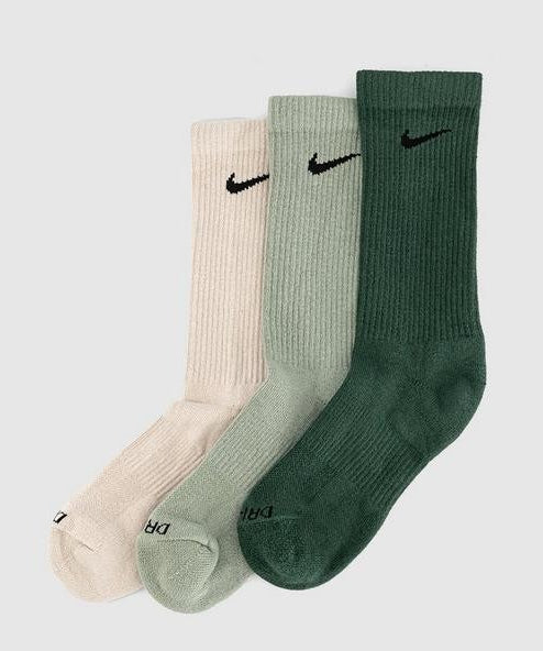 [SX6888-994] WOMENS NIKE EVERYDAY PLUS CUSHIONED TRAINING CREW SOCKS 3 PACK