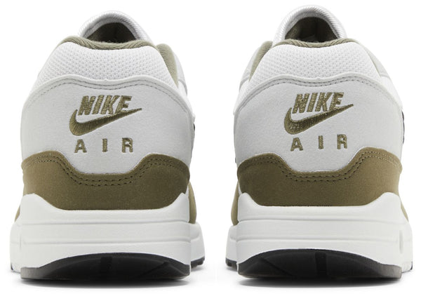 [FD9082-102] MENS NIKE AIR MAX 1 'WHITE BLACK MEDIUM OLIVE'