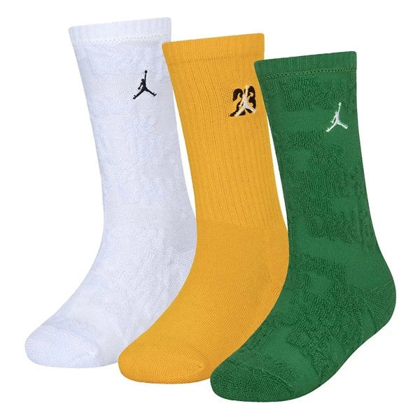 [BJ0678-G7H] YOUTH AIR JORDAN FUEL UP COOL DOWN 3 PACK CREW CUSHIONED SOCKS