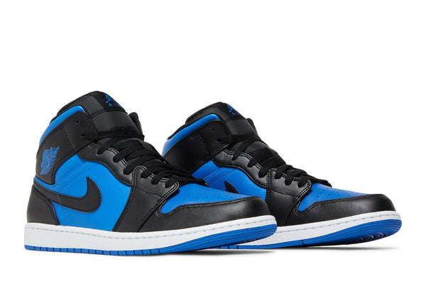 [DQ8426-042] Mens Air Jordan Retro 1 Mid 'Black Royal Metallic'