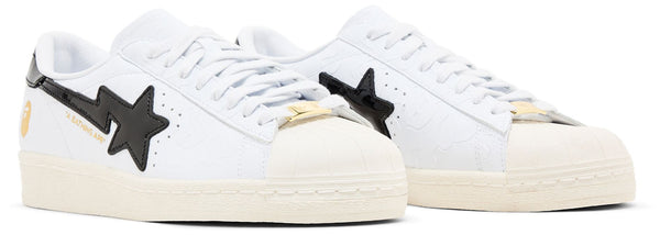 [JR2701] Mens Adidas X Bape Superstar Vintage 'Bape White Black'