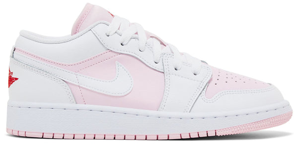 [553560-608] GRADE SCHOOL AIR JORDAN RETRO 1 LOW 'PINK FOAM FIRE RED WHITE (GS)'