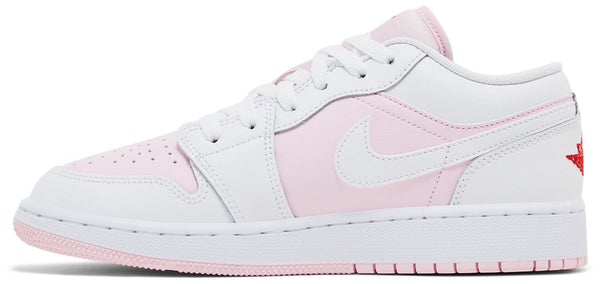 [553560-608] GRADE SCHOOL AIR JORDAN RETRO 1 LOW 'PINK FOAM FIRE RED WHITE (GS)'