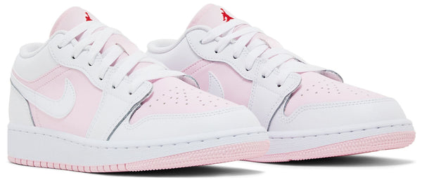 [553560-608] GRADE SCHOOL AIR JORDAN RETRO 1 LOW 'PINK FOAM FIRE RED WHITE (GS)'