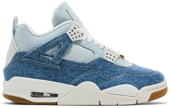 [IB6716-100] WOMENS AIR JORDAN RETRO 4 TEX 'DENIM WORN BLUE'
