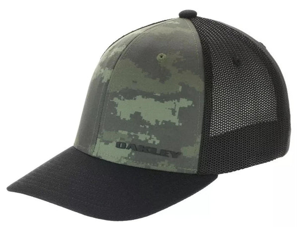 [FOS901271-9G8] MENS OAKLEY TRUCKER CAP 2 - GREEN BRUSH CAMO