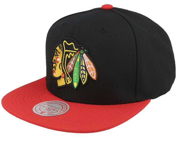 MENS MITCHELL & NESS NHL TEAM 2 TONE 2 SNAPBACK BLACKHAWKS