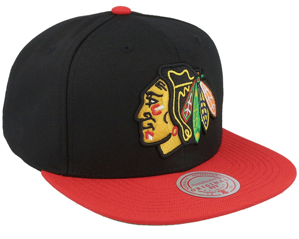 MENS MITCHELL & NESS NHL TEAM 2 TONE 2 SNAPBACK BLACKHAWKS