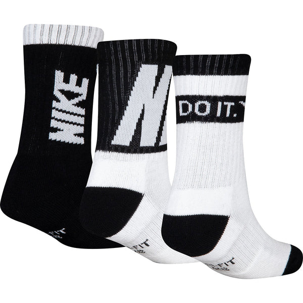 [BN0679-023] YOUTH NIKE SPORT GRAPHIC CREW SOCKS 3-PACK
