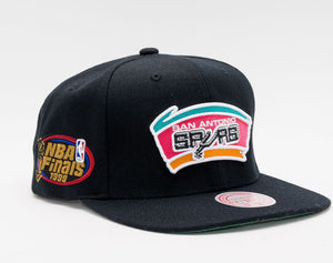 MENS MITCHELL & NESS NBA TOP SPOT SNAPBACK HWC SPURS - BLACK