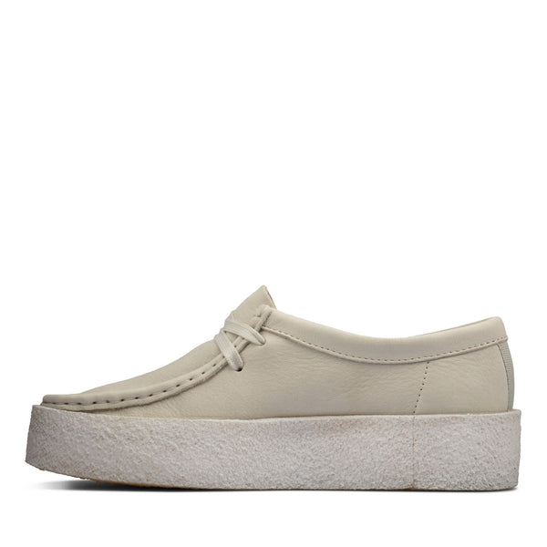 [26158152] WOMENS CLARKS WALLABEE CUP WHITE NUBUCK