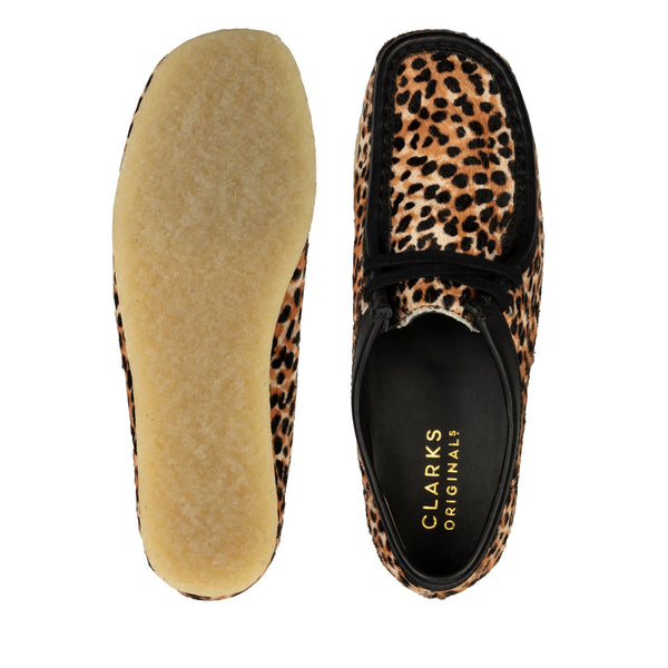 [26160033] WOMENS CLARKS WALLABEE LEOPARD PRINT