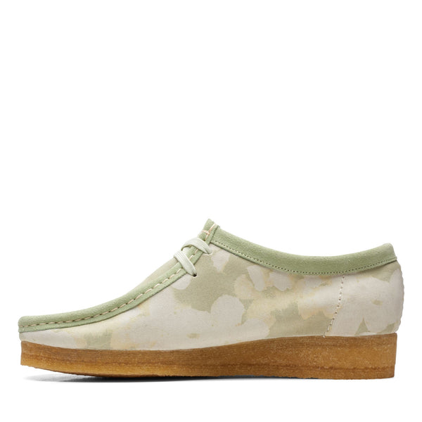 [26166166] WOMENS CLARKS WALLABEE - GREEN FLORAL