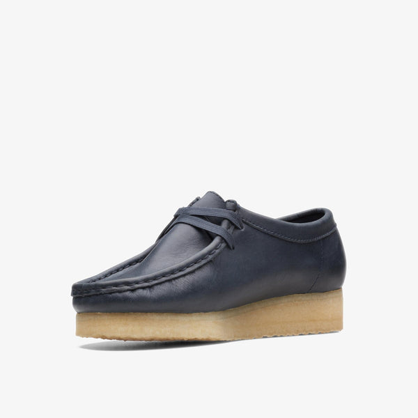 [26168642] Womens CLARKS WALLABEE - NAVY LEATHER