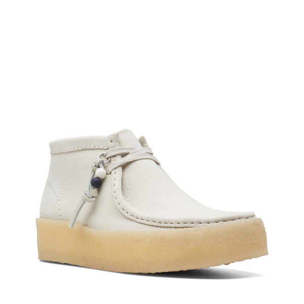 [26168988] WOMENS CLARKS WALLABEE CUP BT WHITE NUBUCK