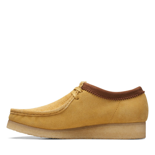 [26170536] MENS CLARKS WALLABEE LOW - YELLOW COMBI