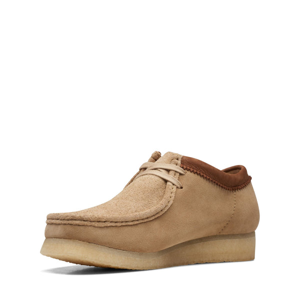 [26170538] MENS CLARKS WALLABEE LOW - SANDSTONE COMBI
