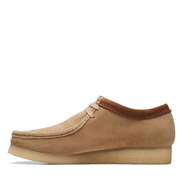 [26170538] MENS CLARKS WALLABEE LOW - SANDSTONE COMBI