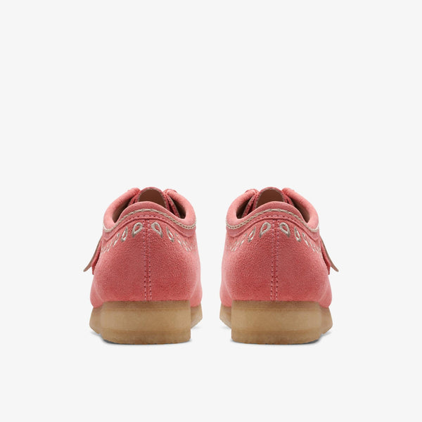 [26170539] Mens CLARKS WALLABEE - PINK EMBROIDERY