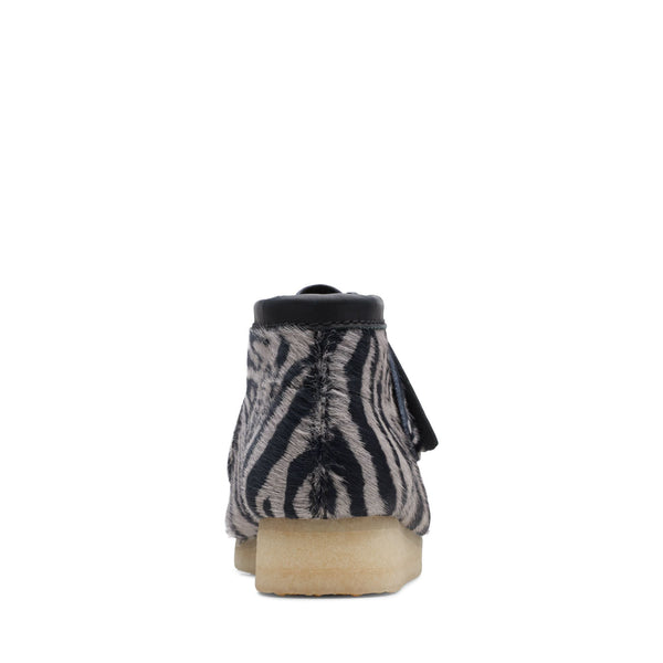 [26172717] WOMENS CLARKS WALLABEE BOOT ZEBRA PRINT