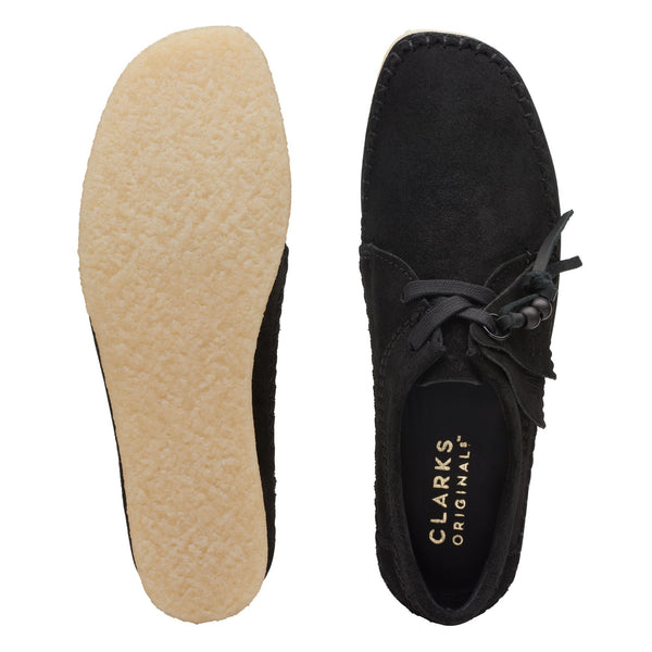 [26173255] WOMENS CLARKS WEAVER BLACK SUEDE