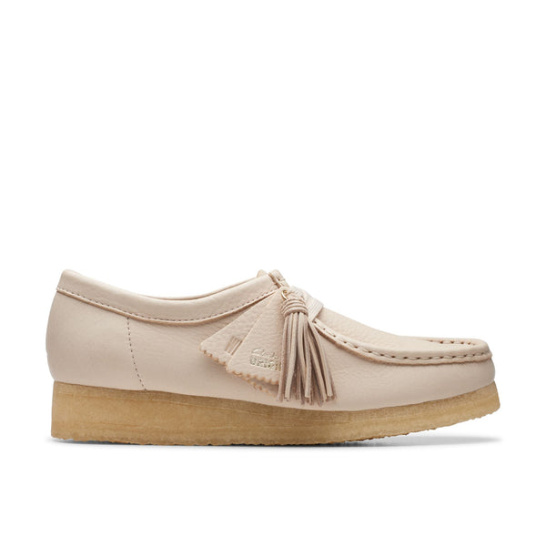 [26175773] WOMENS CLARKS WALLABEE BEIGE LEATHER