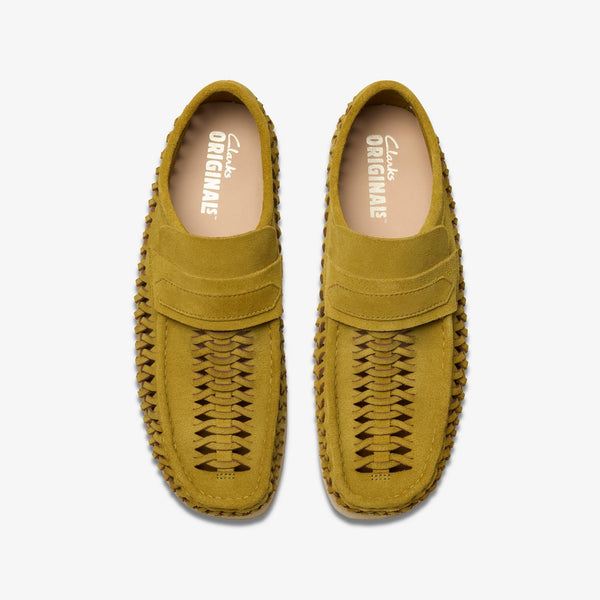 [26175778] MENS CLARKS WALLABEE WEAVE LOAFER 'OLIVE SUEDE'