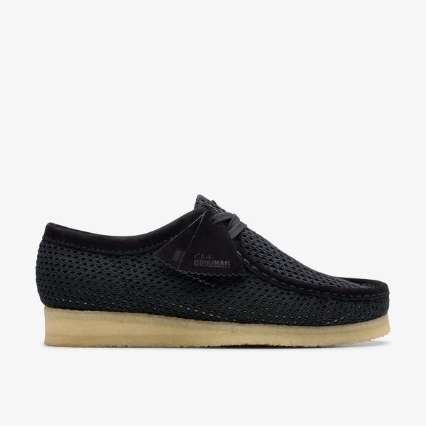 [26175848] Mens CLARKS WALLABEE - BLACK MESH