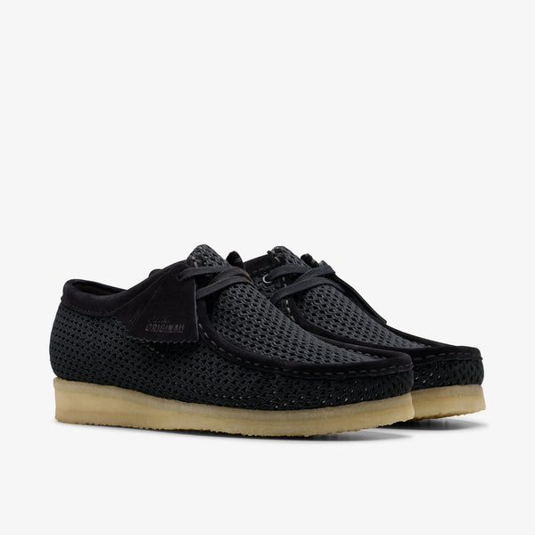 [26175848] Mens CLARKS WALLABEE - BLACK MESH