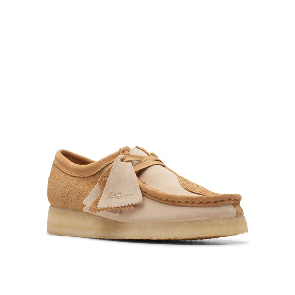 [26176524] WOMENS CLARKS WALLABEE MID TAN COMBI