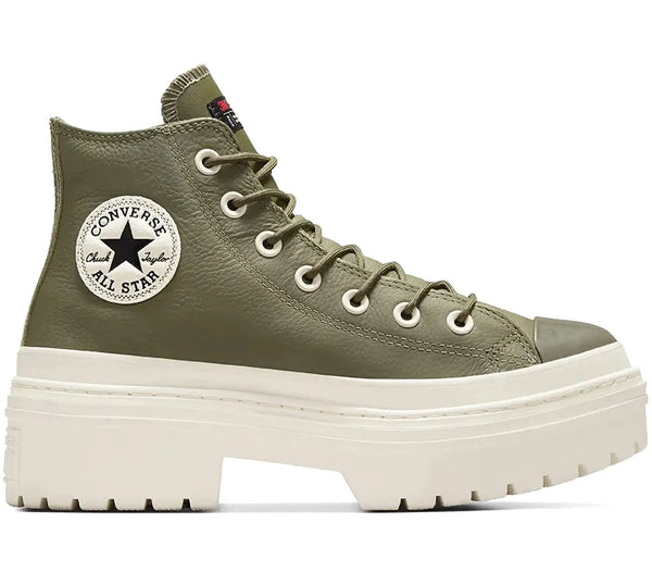 [A11163C] Womens Converse CHUCK TAYLOR ALL STAR LUGGED HEEL PLATFORM LEATHER HI 'UTILITY'