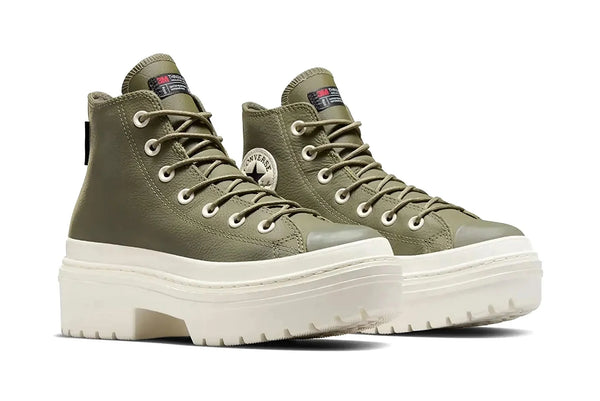 [A11163C] Womens Converse CHUCK TAYLOR ALL STAR LUGGED HEEL PLATFORM LEATHER HI 'UTILITY'